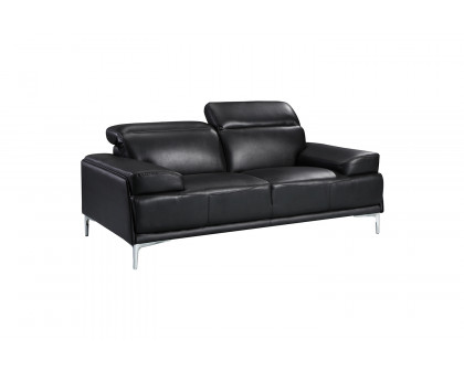 J&M Nicolo Loveseat - Black