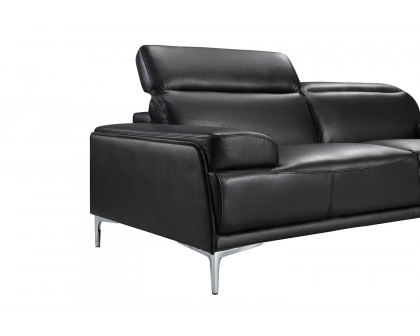 J&M Nicolo Loveseat - Black