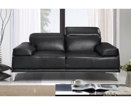 J&M Nicolo Loveseat - Black