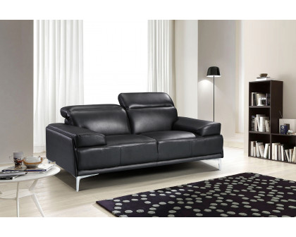 J&M Nicolo Loveseat - Black