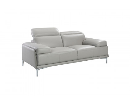 J&M Nicolo Loveseat - Light Gray