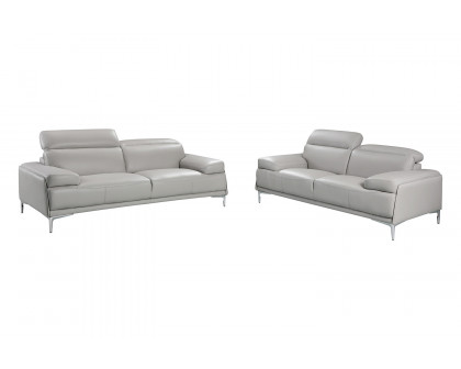 J&M Nicolo Loveseat - Light Gray