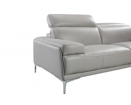 J&M Nicolo Loveseat - Light Gray