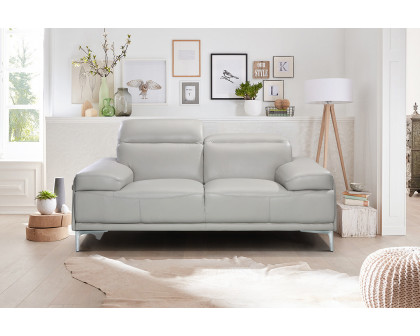 J&M Nicolo Loveseat - Light Gray