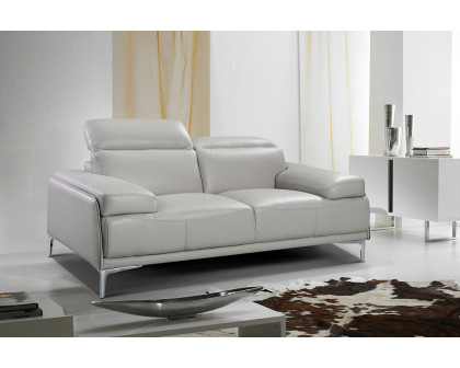 J&M Nicolo Loveseat - Light Gray