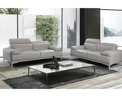 J&M Nicolo Loveseat - Light Gray