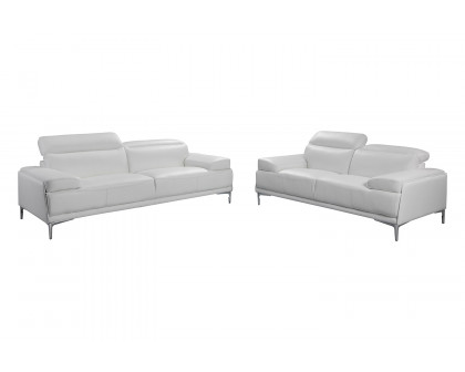 J&M Nicolo Loveseat - White