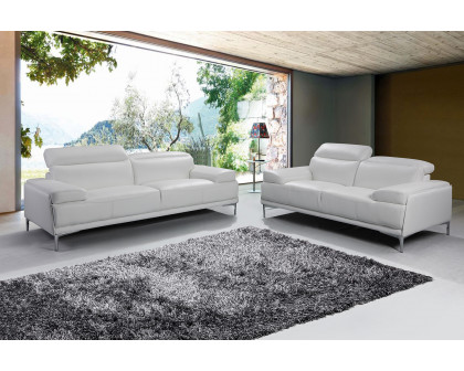 J&M Nicolo Loveseat - White