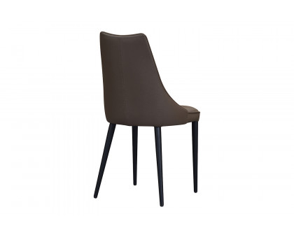 J&M Milano Leather Dining Chair - Chocolate