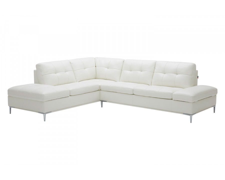 J&M Leonardo Sectional - Left Hand Facing, White