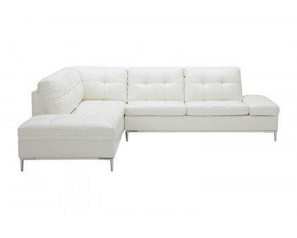 J&M Leonardo Sectional - Left Hand Facing, White