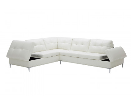 J&M Leonardo Sectional - Left Hand Facing, White