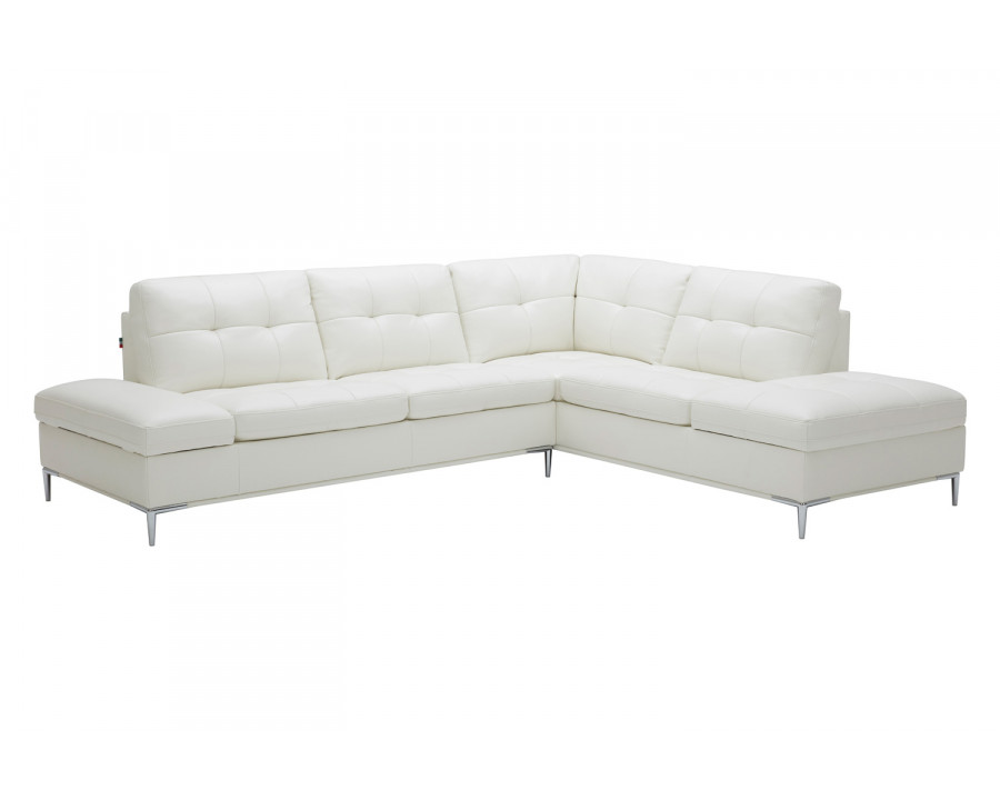 J&M Leonardo Sectional - Right Hand Facing, White