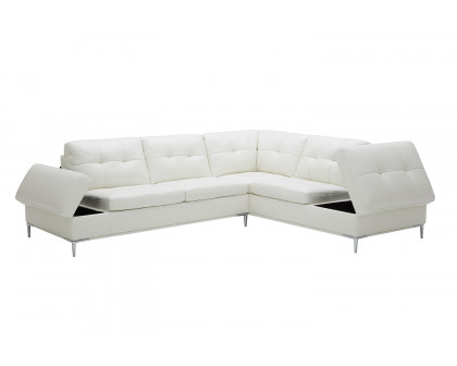 J&M Leonardo Sectional - Right Hand Facing, White