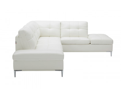 J&M Leonardo Sectional - Right Hand Facing, White