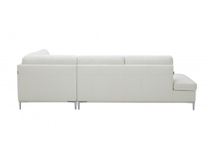 J&M Leonardo Sectional - Right Hand Facing, White