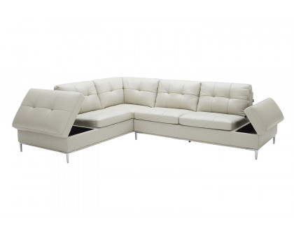 J&M Leonardo Sectional - Left Hand Facing, Silver Gray