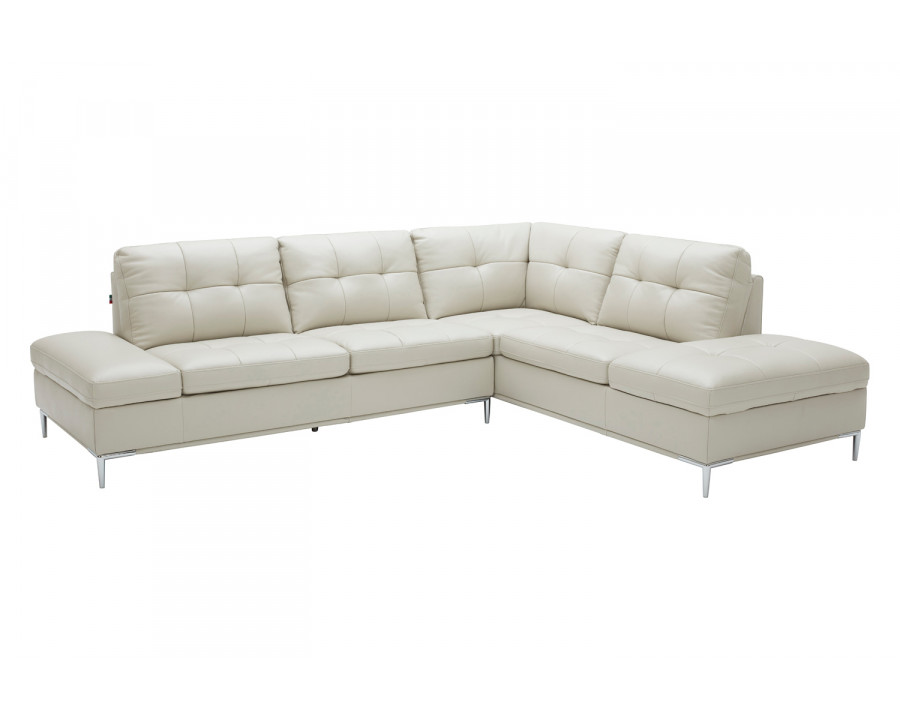 J&M Leonardo Sectional - Right Hand Facing, Silver Gray