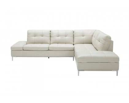 J&M Leonardo Sectional - Right Hand Facing, Silver Gray