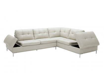 J&M Leonardo Sectional - Right Hand Facing, Silver Gray