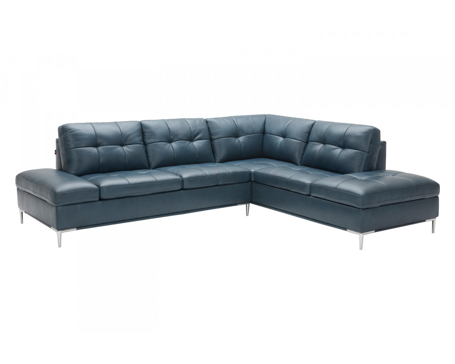 J&M Leonardo Sectional - Right Hand Facing, Blue