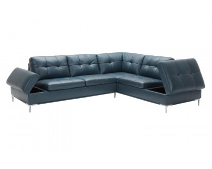 J&M Leonardo Sectional - Right Hand Facing, Blue