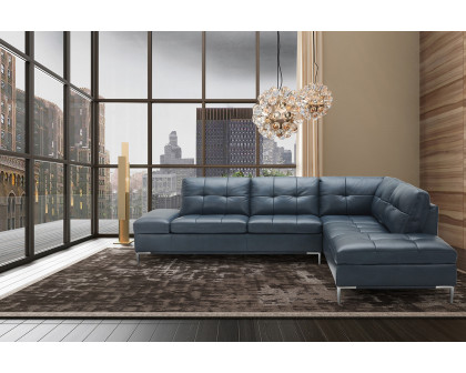 J&M Leonardo Sectional - Right Hand Facing, Blue