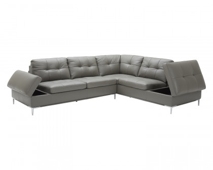 J&M Leonardo Sectional - Right Hand Facing, Gray