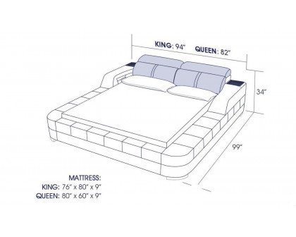 Jubilee - Denya Modern Bed with Storage