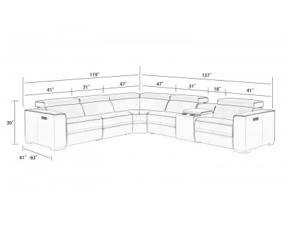 Jubilee - Birt Sectional Sofa with Recliners