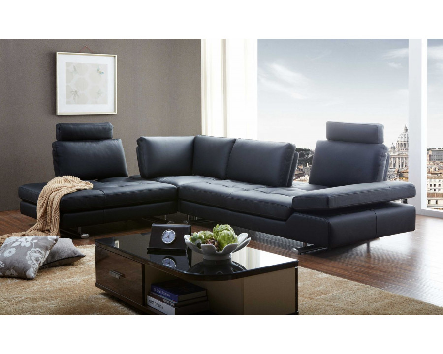 Jubilee Vegas Left Hand Facing Sectional with Adjustable Headrest - Leather