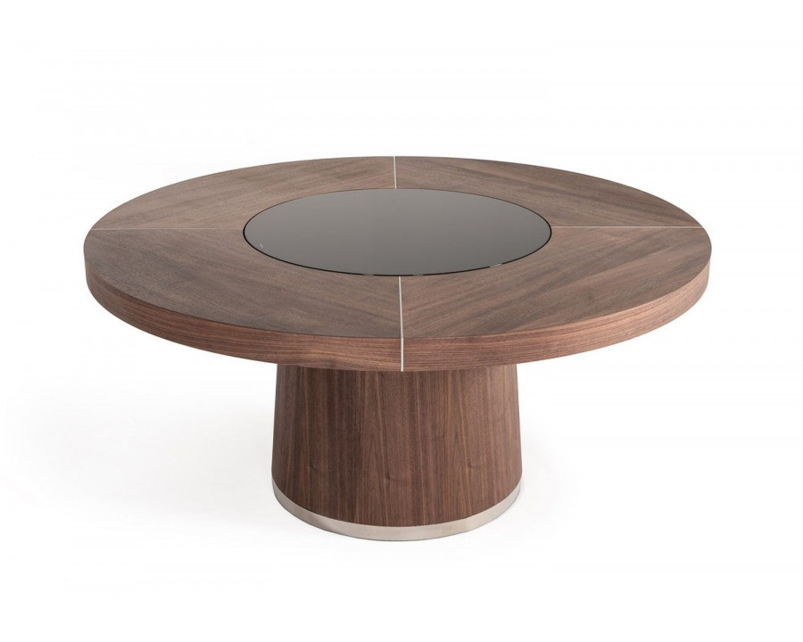 Jubilee - Havi Round Dining Table in Walnut, Wood/Stainless Steel