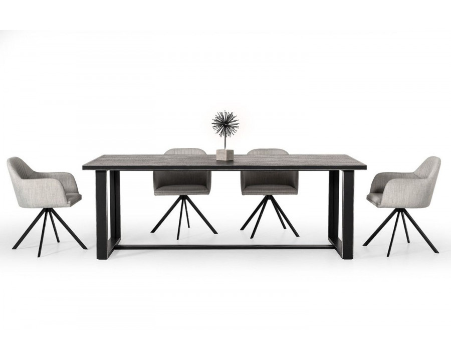 Jubilee - Helen Dining Table in Black, Acacia Wood/Metal