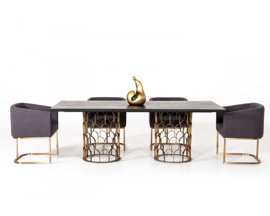 Jubilee - Nest Dining Table in Rubbed Black, Acacia Wood/Metal