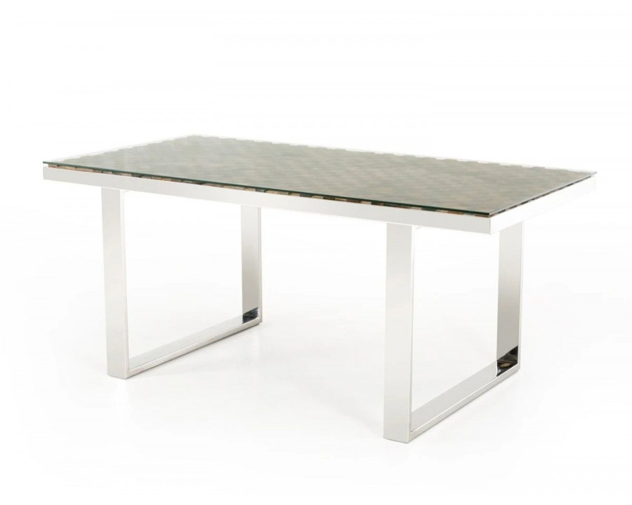 Jubilee - Sauby Dining Table in Wood Mosaic/Glass