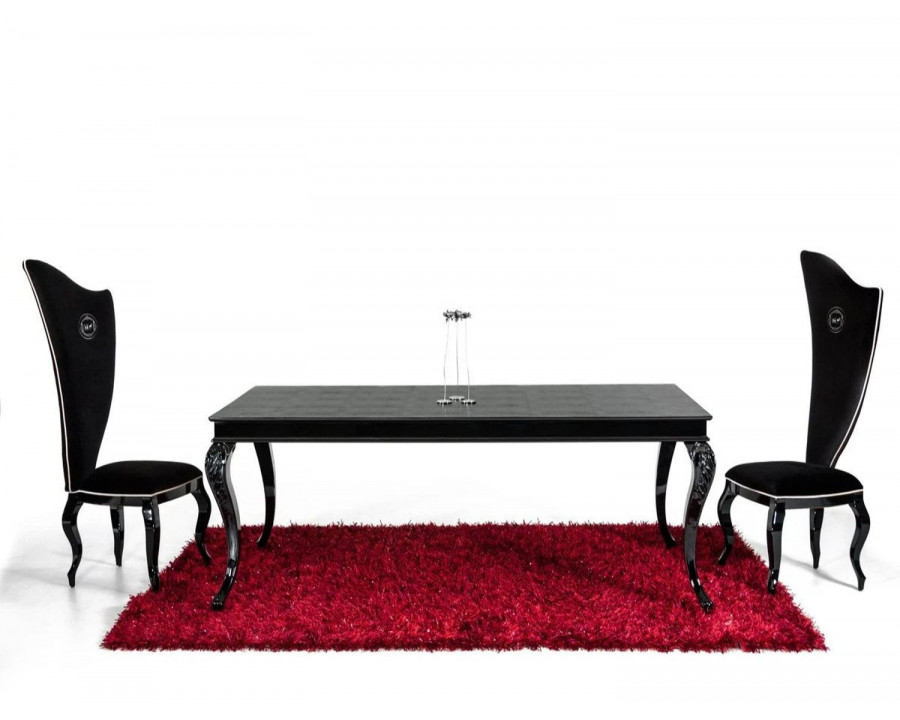 Jubilee - Siquiton Dining Table in Black Crocodile Lacquer