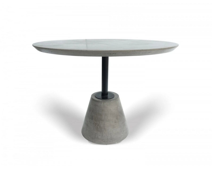 Jubilee - Noriter Round Dining Table in Gray/Black, Concrete/Metal