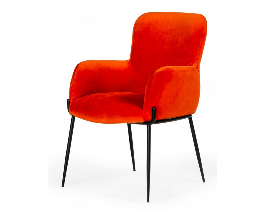 Jubilee - Froso Dining Chair in Orange Jade/Black, Fabric