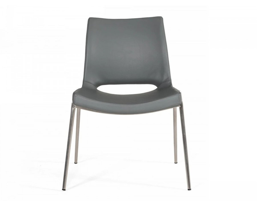 Jubilee - Jaicy Dining Chair Set of 2 in Gray, Eco-Leather