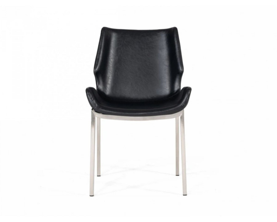 Jubilee - Tim Dining Chair Set of 2 in Black, Eco-Leather