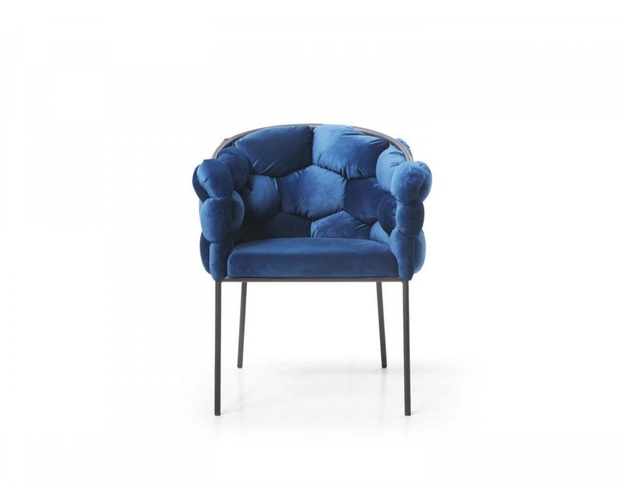 Jubilee - Derazer Dining Chair in Blue, Velour