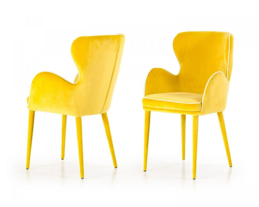 Jubilee - Trwen Dining Chair in Yellow, Fabric