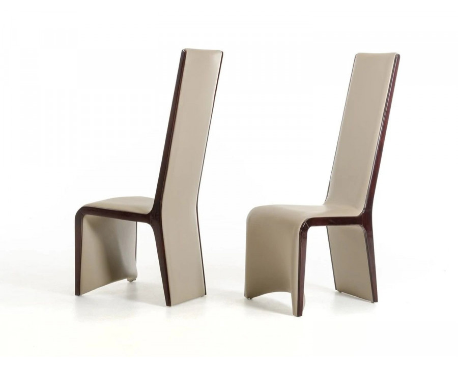 Jubilee - Pakaso Dining Chair Set of 2 in Taupe, Leatherette