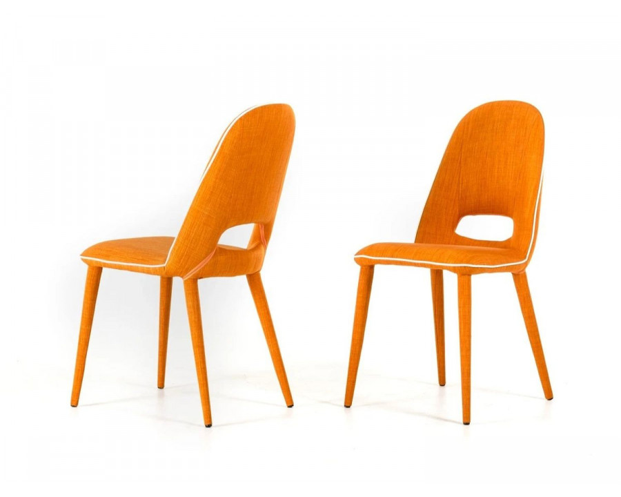 Jubilee - Envir Dining Chair Set of 2 in Orange, Fabric