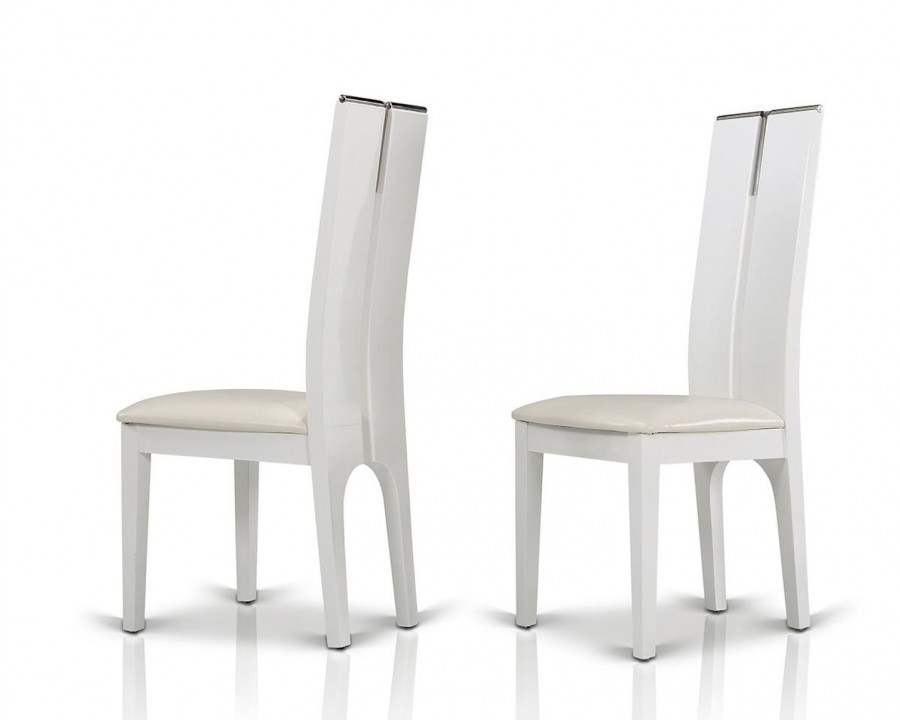 Jubilee - Makuca Gloss Chair Set of 2 in White