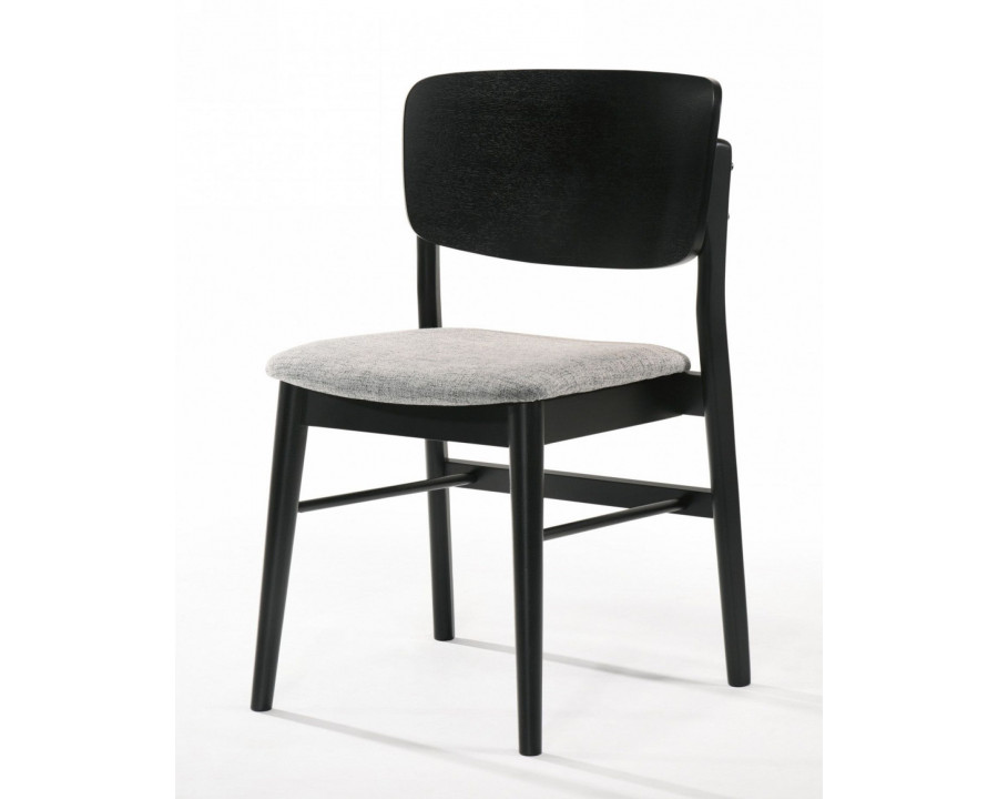 Jubilee - Addobe Modern Dining Chair Set of 2 in Black/Gray, Rubberwood