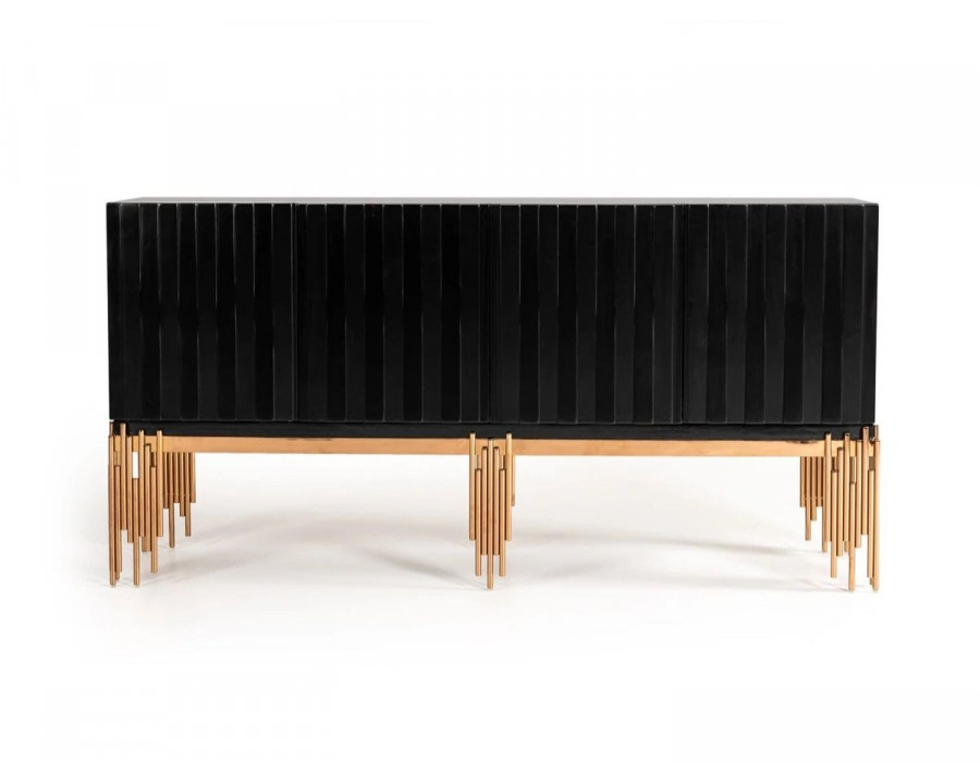 Jubilee - Tictok Buffet Table in Black High Gloss/Gold