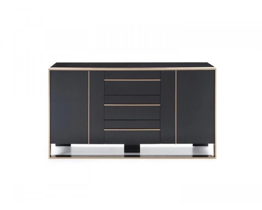 Jubilee - Cadiun Buffet Table in Black High Gloss/Rosegold