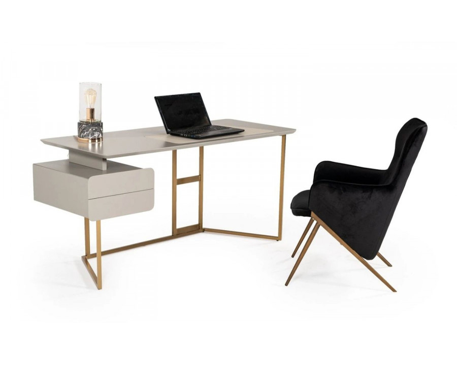 Jubilee - Dermen Modern Desk in Gray/Bronze