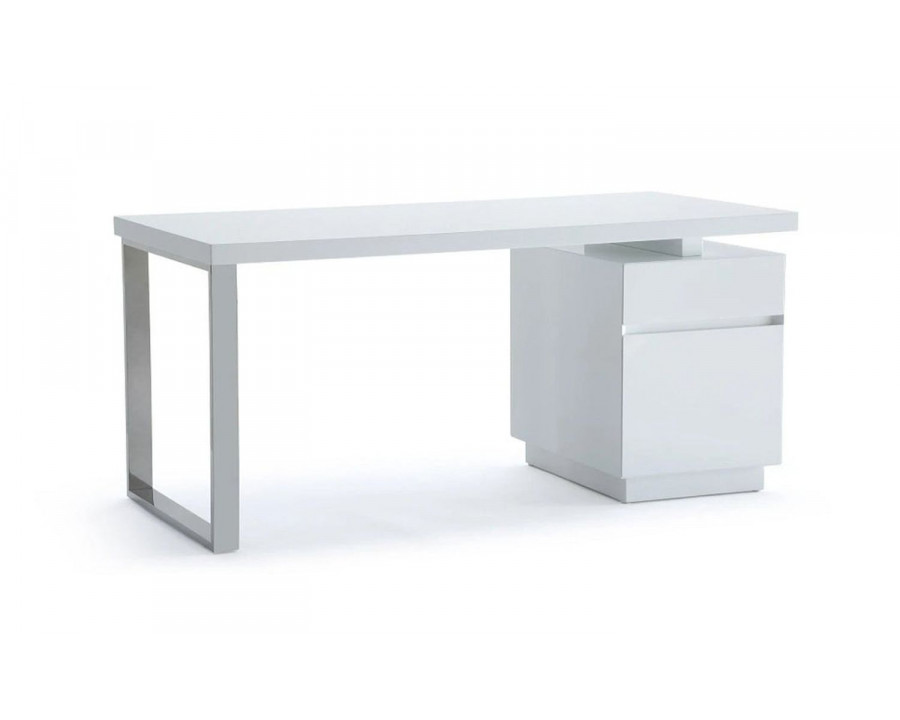 Jubilee Ceero Rectangular Modern Desk - Gray/Stainless Steel